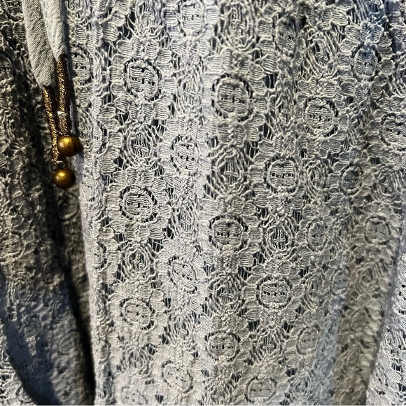 Free People Lace Romper, Blue, Size L - Picture 4 of 5